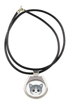 Egejski privjesak za ogrlicu s grafikom na lančiću marke