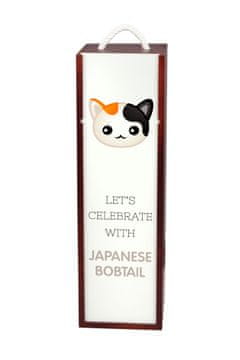 Japanski bobtail - kutija za vino s grafikom i natpisom od a