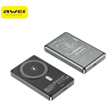 1 to 3 Awei Powerbank Pa-31 10000Mah Za Magsafe Iphone 12 13 14, Induktivna