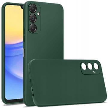 Silikonska mat maska za Samsung Galaxy A25 5G, zelena + staklo