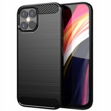 Futrola za iPhone 12 PRO MAX od karbonskog materijala, stražnja strana + staklo