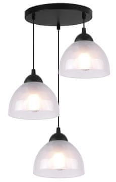 Viseća lampa Venice, 3-žarišna, mliječna stakla, E27