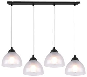 Viseća lampa Venice 4-kl, mliječni kloszi, E27