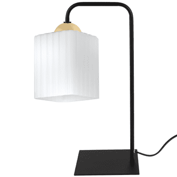 Noćna lampa Riffle crno-zlatna, 1 svjetiljka, bijela kocka E27
