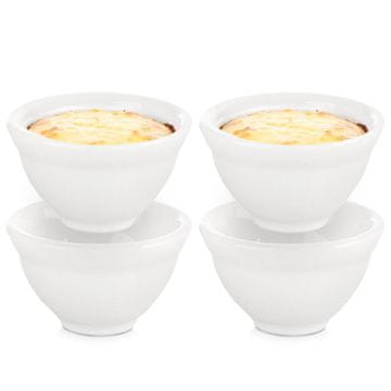 Northix Set keramičkih zdjelica za grickalice, 40 ml, 4 komada, bijele