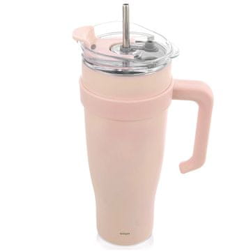 Northix Putna šalica, nehrđajući čelik, ružičasta, 1,2 l, s ručkom