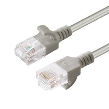 MicroConnect UTP Cat6a SLIM mrežni kabel 0,15 m sivi