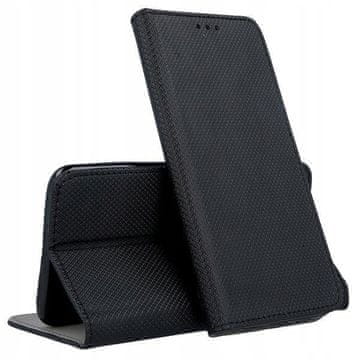 Pametna maskica s preklopom, crna, za Oppo Reno 5 Lite + staklo