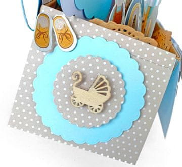 DP Craft Drveni oblici BABY SHOWER za prvi rođendan, 40 kom.