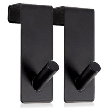Northix Metalne kuke za vrata, crne, 3x5x8 cm, set od 2