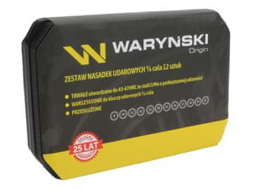 Waryński set udarnih nasadnih ključeva, produženi 3/8 inča