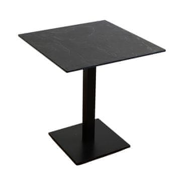 Stol za kafiće i restorane, vodootporni HPL 12 mm, 65x65 cm, crni
