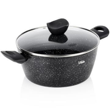 Vilde Granitna posuda sa staklenim poklopcem GRANITICA 24 cm, 3,6 l