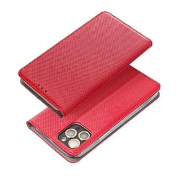 Futrola za iPhone 13 PRO s magnetskim preklopom, crvena + staklo