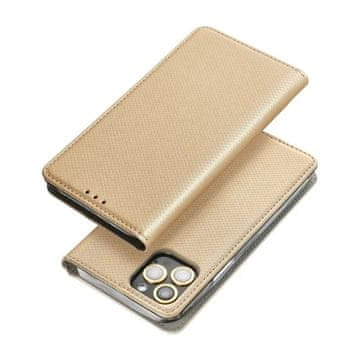 Futrola za iPhone 13 PRO s magnetskim preklopom, zlatna + staklo