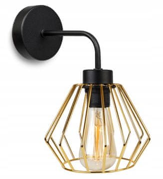 Elegantna lampa zidna kinket retro drčijak zlatna loft