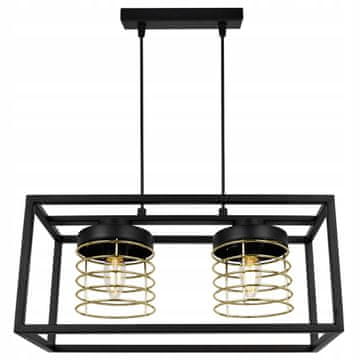 Viseća lampa kavez elegantna s metalnim sjenilom