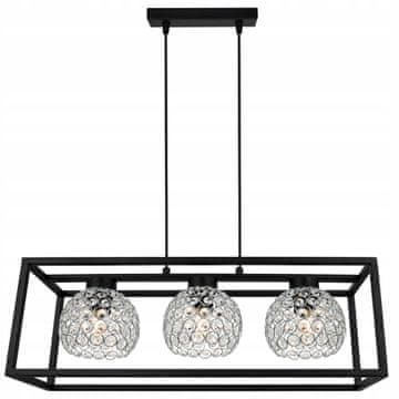 Viseća lampa elegantna kugla s kristalima