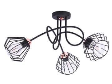 Originalna viseća stropna LED lampa u bakrenoj boji, loft