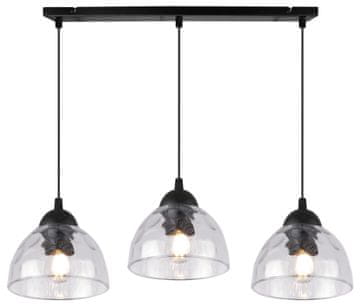 Viseća lampa Venice s 3 sijalična mjesta, bezbojna stakla, E27