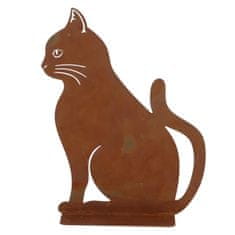 Esschert Design Dekoracija za vrt mačka od corten čelika h30 cm