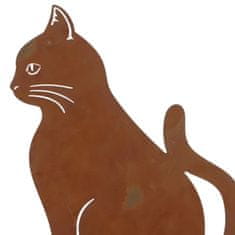 Esschert Design Dekoracija za vrt mačka od corten čelika h30 cm