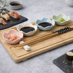Zestaw za sushi s bambusovom tacom i porculanskim zdjelicama, 9 kom.