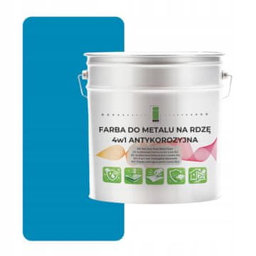 EE Boja za metal protiv hrđe 4 u 1 plava RAL5012 pocinčani čelik 2,5L saten