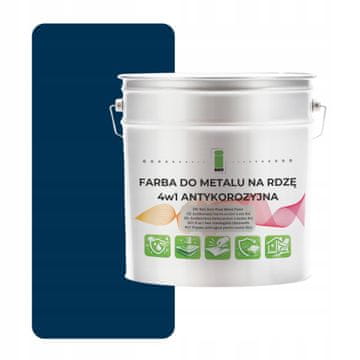 EE Metalna boja za hrđu 4 u 1 plava RAL5013 pocinčani čelik 2,5L saten