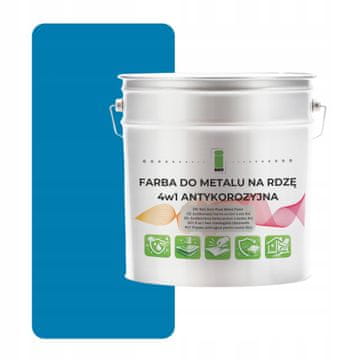 EE Boja za metal protiv hrđe 4 u 1 plava RAL5015 pocinčani čelik 2,5L saten