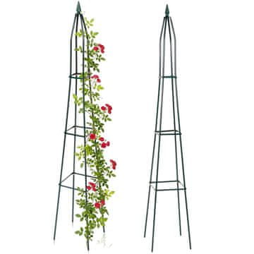 Artemis Vrtna pergola, stupasti obelisk, stalak za biljke s motkom i stupom 190 cm