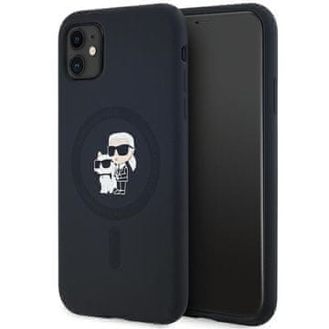 Karl Lagerfeld Karl & Choupette MagSafe crna maskica za iPhone 11