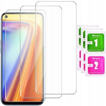 3x 9H zaštitna folija od kaljenog stakla za Realme 7 / 7 5G / V5 | PAKIRANJE OD 3 KOMADA