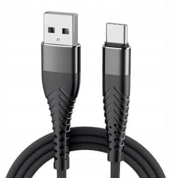 USB C kabel 2M | USB - USB TIP C kabel | Crni Brzo punjenje | Prijenos