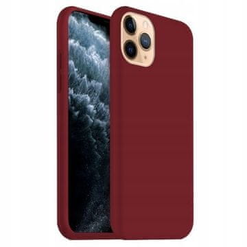 Mekana silikonska maskica za Apple iPhone 11 Pro Max bordo + 9H staklo