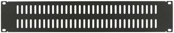 , 2U 19" ventilirana rackmount ploča, crna, RAB205BL