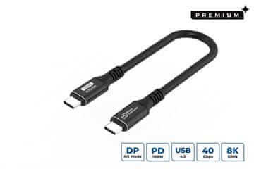 MicroConnect USB4CC015 USB kabel USB4 Gen 3x2 0,15 m USB C crni