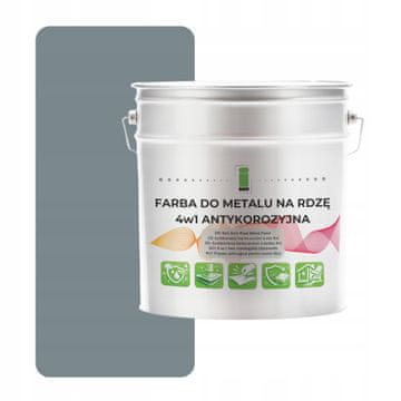 EE Metalna boja za hrđu 4 u 1 siva RAL7000 pocinčani čelik 2,5L saten