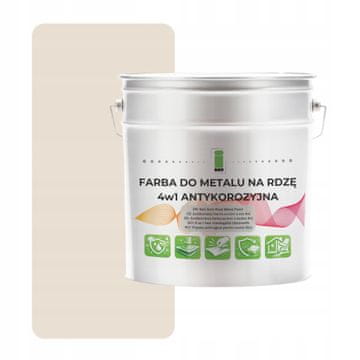 EE Metalna boja za hrđu 4 u 1 krem RAL9001 pocinčani čelik 2,5 l mat