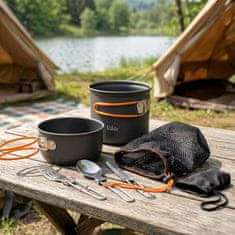 Artemis 6x Turistički pribor za piknik, lonac, tava, lonci, pribor za jelo