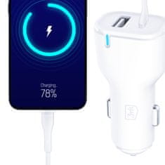 3M Dodaci - 3mk auto punjač 20W PD3.0 QC 3.0 USB 1A1C bijeli MM