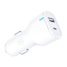 3M Dodaci - 3mk auto punjač 20W PD3.0 QC 3.0 USB 1A1C bijeli MM