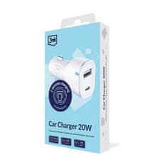 3M Dodaci - 3mk auto punjač 20W PD3.0 QC 3.0 USB 1A1C bijeli MM