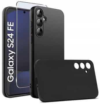 Futrola za Samsung Galaxy S24 FE mekana mat mat stražnja strana + 9H staklo