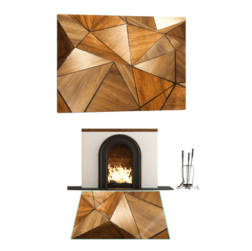 KALJENO STAKLO ZA KAMIN DIMENZIJE STAKLENE PODLOGE 52x45cm GRAFIKA MOZAIK