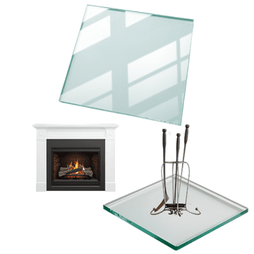 STAKLO ZA KAMIN KALJENO STAKLO DIMENZIJE PODNOŽJA 60x60cm PROZIRNO