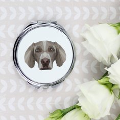 Vajmarski terijer - ogledalo s fotografijom i geometrijskim natpisom tvrtke