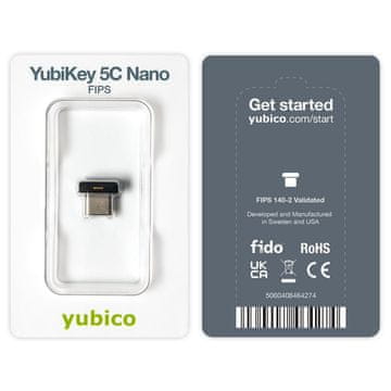 Yubico YubiKey 5C Nano FW 5.4.3 USB-C sigurnosni ključ, 5060408464274