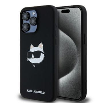Karl Lagerfeld Silikonska maskica MagSafe za iPhone 15 Pro Max, crna
