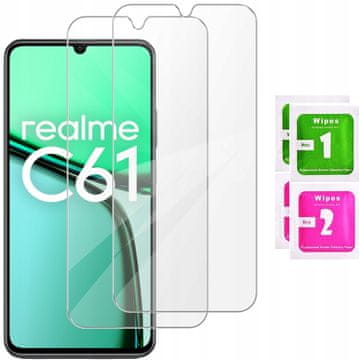 2x Kaljeno staklo za Realme C61 - 2.5D, 9H Zaštitno staklo
